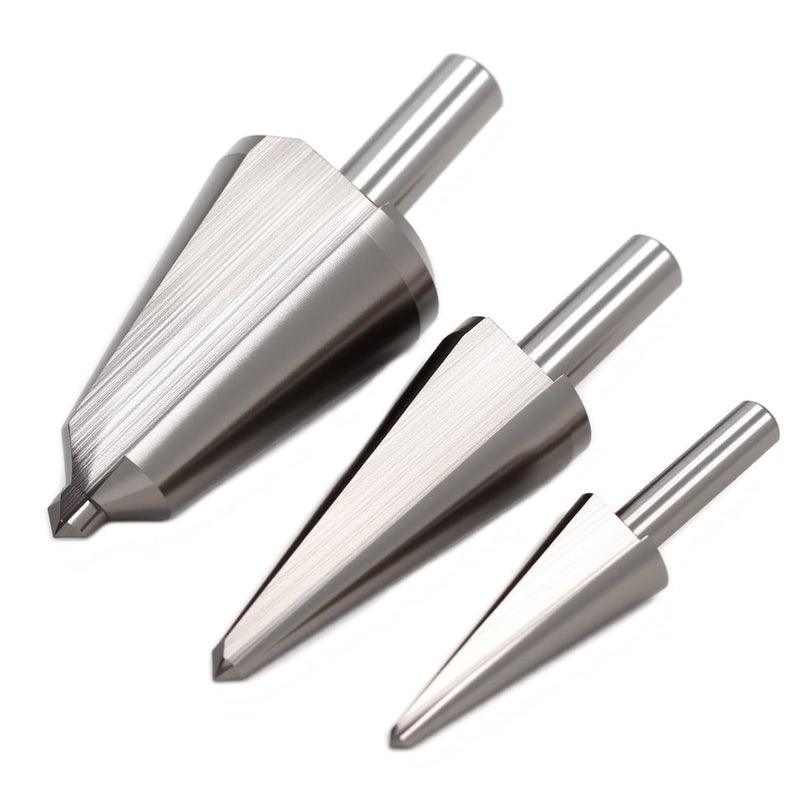 Driak 3pcs 16-30.5mm,5-20mm,3-14mm HSS Taper Power Drill Bit Umbrella Step Drill Set Cone Chamfer Cutter - Image 3
